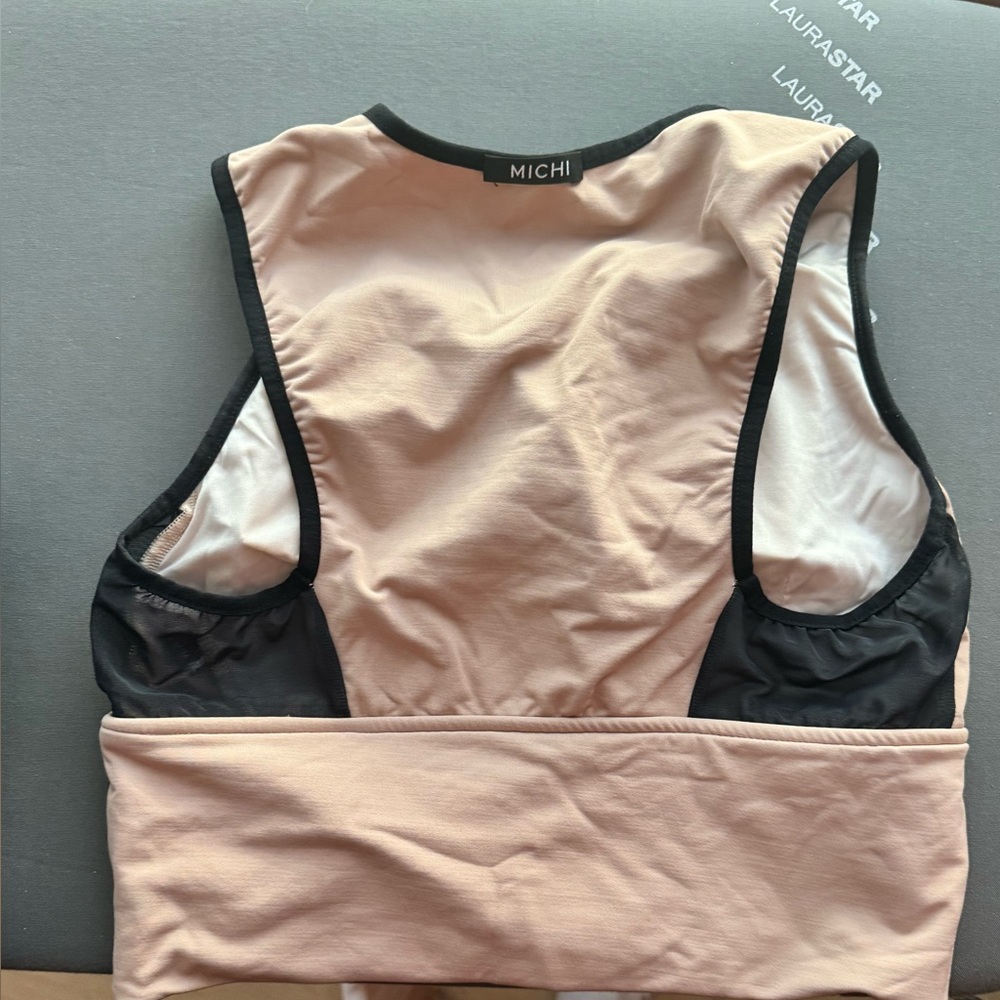 MICHI Beige and Black Tank Top great condition with inserts - Picture 4 of 4